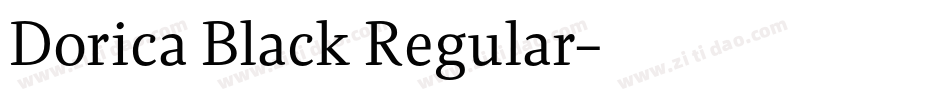 Dorica Black Regular字体转换